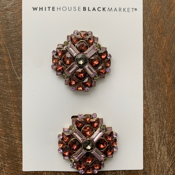 Jewelled Shoe clip Empire Plum - Picture 4 of 7